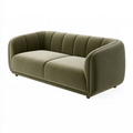 2-Sitzer-Sofa 180 x 85 x 78 cm Samt Olivgrün Retro Gepolstert