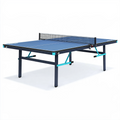 Tischtennistisch 274 x 152.5 x 76 cm Blau Stahlgestell mit Netz für Indoor-Spiel