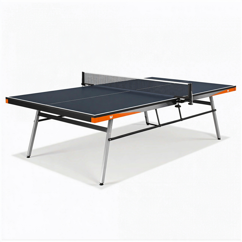Tischtennistisch 274 x 152.5 x 76 cm Metall Dunkelblau mit Netz für Freizeitspiele