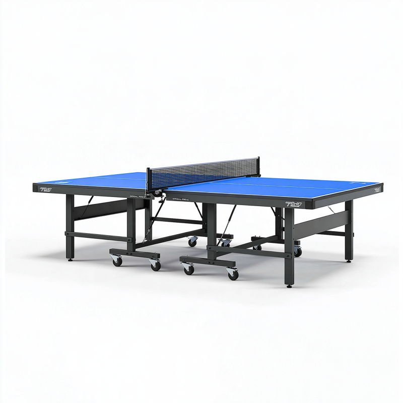 Tischtennisplatte 274 x 152.5 x 76 cm blau mit Stahlgestell klappbar für Innenräume