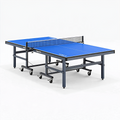 Tischtennistisch 274 x 152.5 x 76 cm Blau Holzwerkstoff klappbar mit Rollen